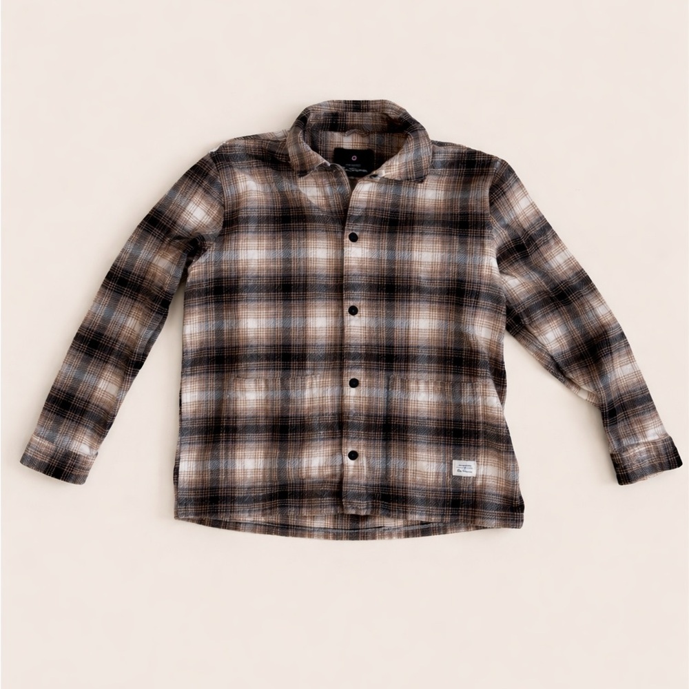 Ben Sherman Brown Plaid Casual Shirt - Picture 2 of 5